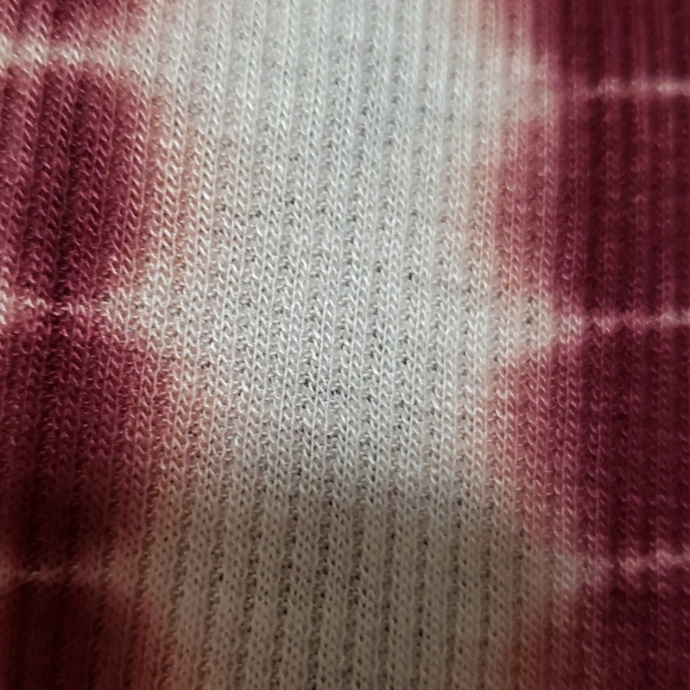 Wine and White Long Tie Dyed Top Adjustable Strap - Picture 3 of 4